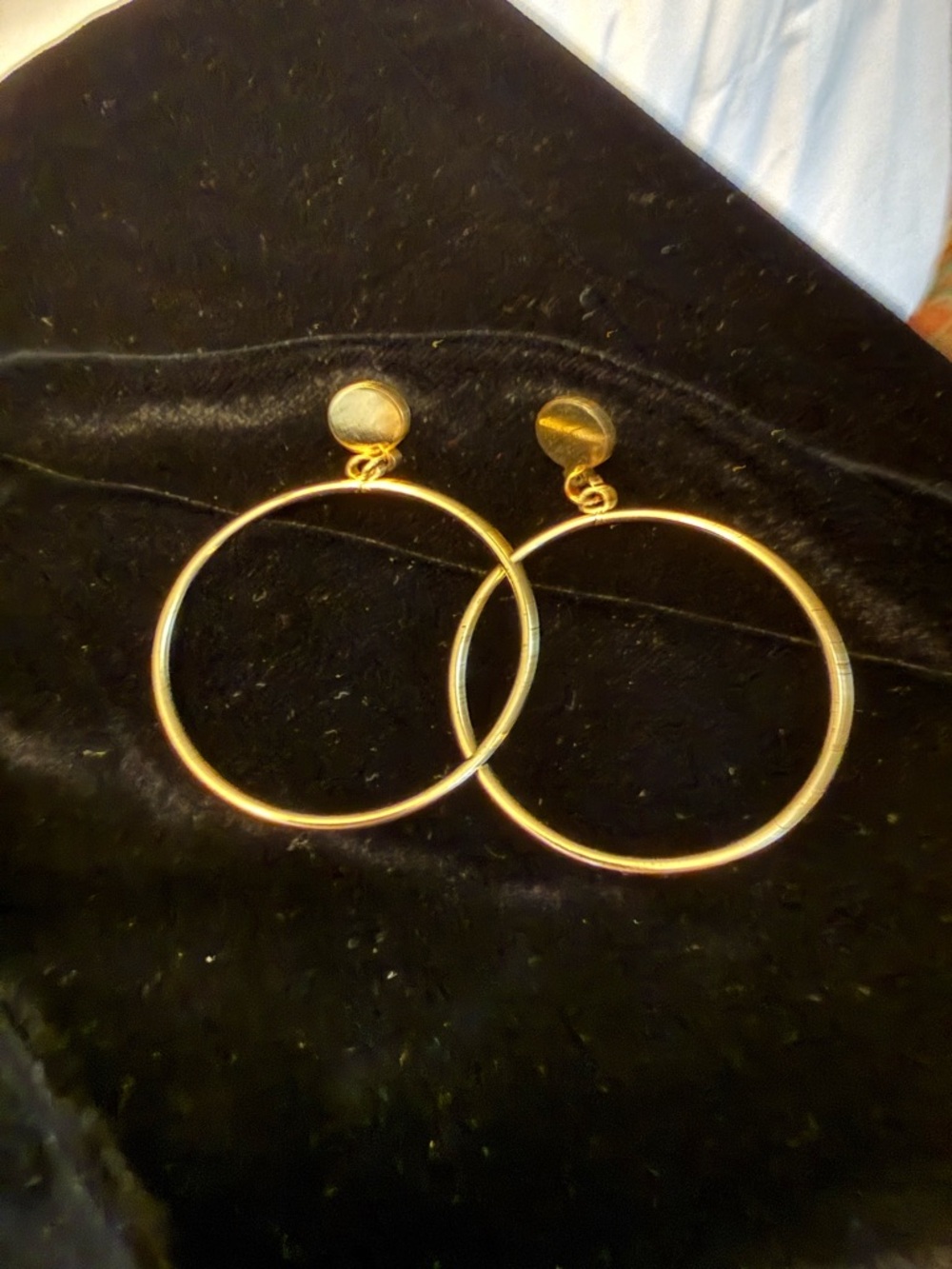 Gold Hoop Drop Earrings - Elegant Women's Jewelry